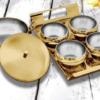 Shri & Sam Stainless Steel Farm House Serving Set (Gold)